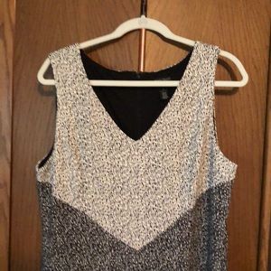 White House Black Market Black and White Dress